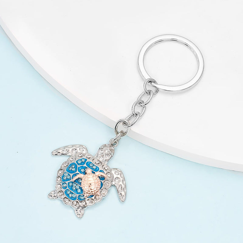 Wholesale 50PCS Creative and Exquisite Turtle Metal Keychain